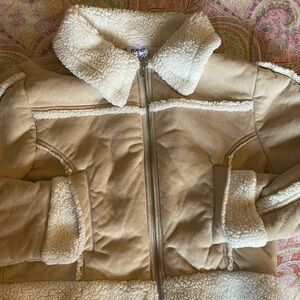 Planet Heart Sherpa Lined Jacket Women’s Large Cozy Cream